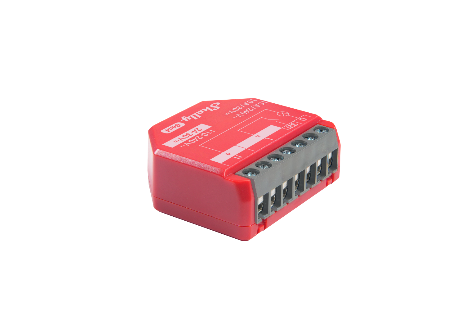 Shelly Unterputz 1PM Gen4 4er Pack Relais max 16A 1 Kanal Messfunktion WLAN Matter Zigbee Bluetooth