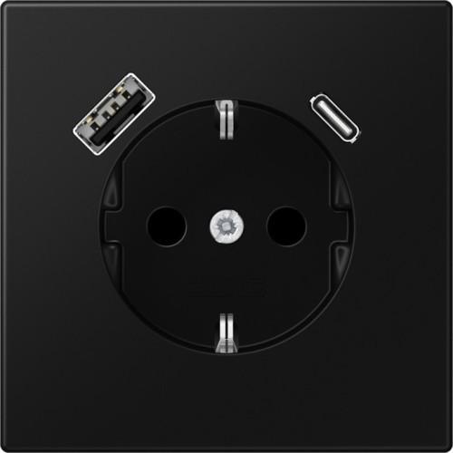Jung SCHUKO Steckdose mit USB Typ AC LS 1520-15 CA SWM - LS1520-15CASWM günstig online kaufen