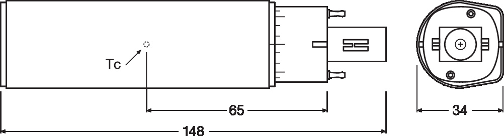 Ledvance LED-Leuchtmittel Osram DULUX D LED EM & AC Mains 7 W/3000 K – Ersatz für KLLni 18 W - 4058075823136