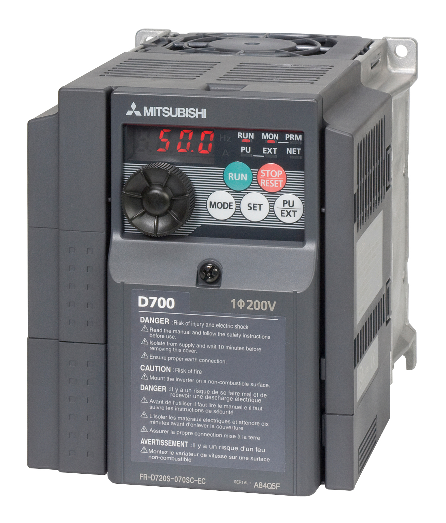 Mitsubishi Electric Frequenzumrichter 1,5kW 7A 200-240V FR-D720S-070SC-EC