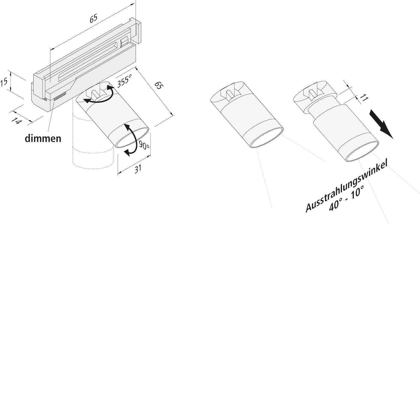 Hera LED-Einbauleuchte 7,5W ww eds 61001430208