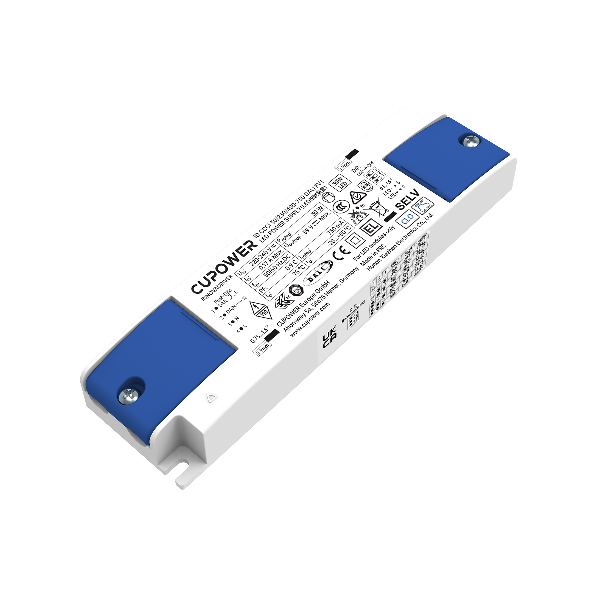 Cupower LED-Treiber dimmbar ID CCCI 30/230/400-750 DALI FV1 - 160730 Cupower LED-Treiber dimmbar ID CCCI 30/230/400-750 DALI FV1 - 160730