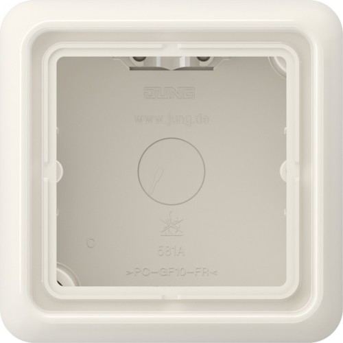 Jung AP-Kappe 1-fach ws angeformter Rahmen CD 581 A W - CD581AW