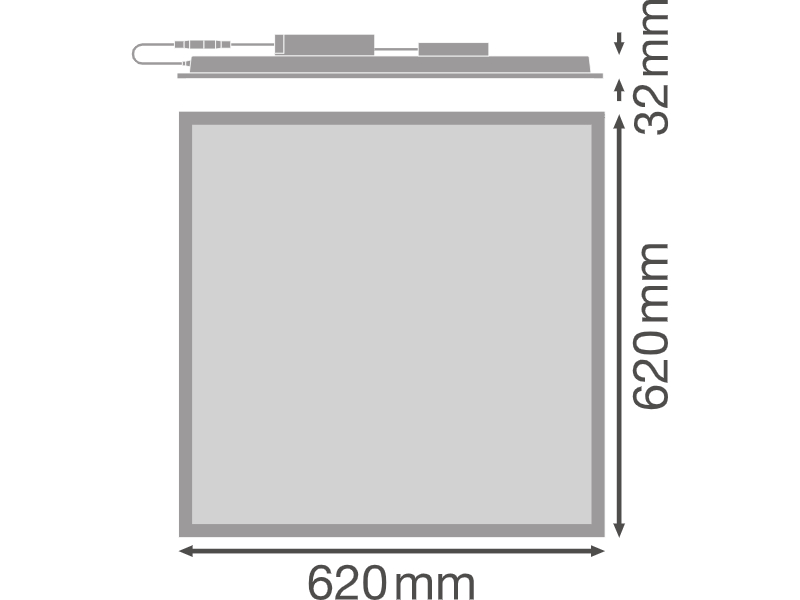 Ledvance LED panel luminaire PANEL PERFORMANCE 625 36 W 4000 K - 4058075440692