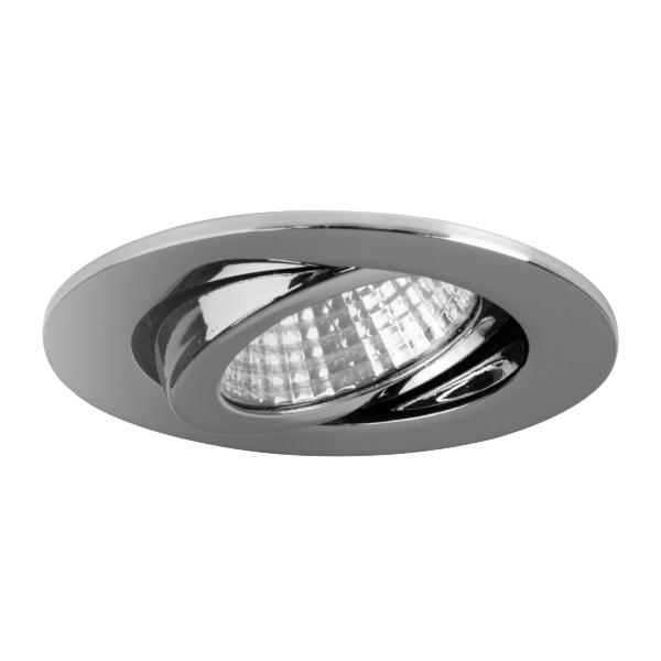 Brumberg recessed LED spotlight, IP65, dim2warm, chrome - 12443023