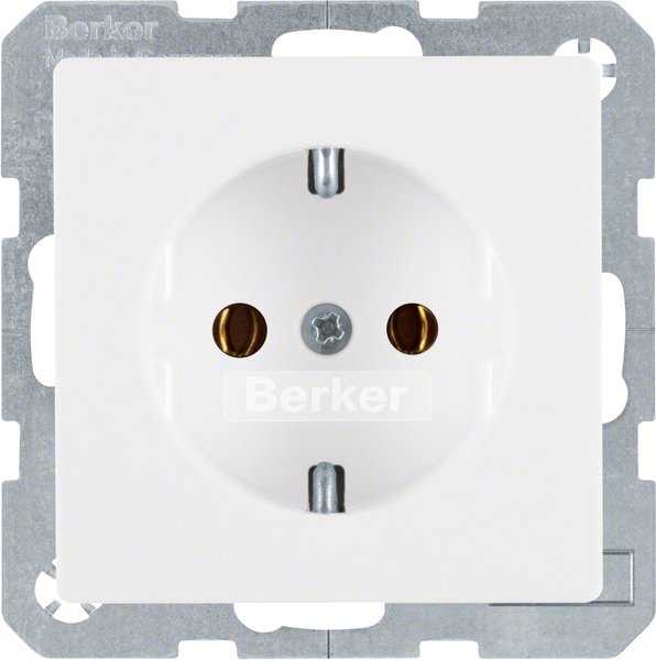 Berker SCHUKO-Steckdose polarweiss samt 47436089 Berker SCHUKO-Steckdose polarweiss samt 47436089