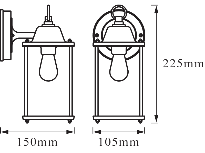 Ledvance LED decorative outdoor luminaire ENDURA CLASSIC LANTERN SQ S E27 BK