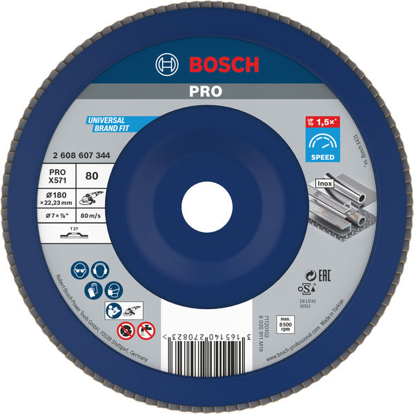 Bosch Power Tools PRO X571 Fächerschleifscheibe 2608607344