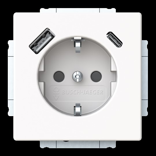 Busch-Jaeger SCHUKO Steckdose USB-A+C 20 EUCB2USBAC-884