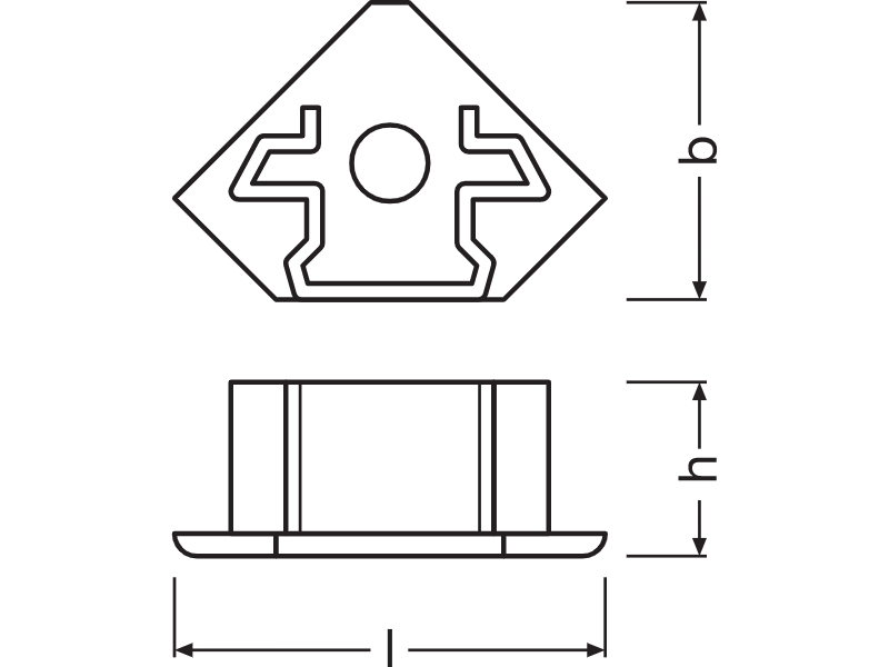 Ledvance Medium Profiles for LED Strips -PM03/EC/H