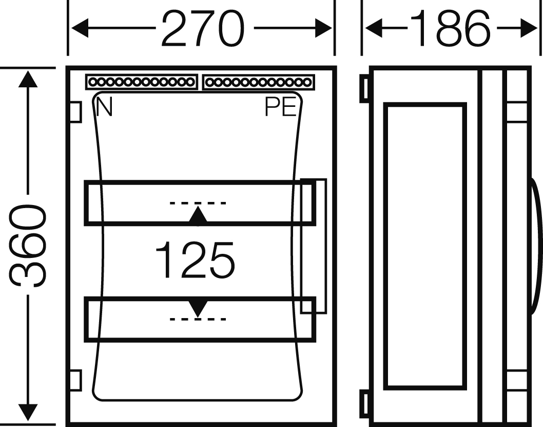 Hensel ENYSTAR-Automatengehäuse 24 Teilungseinheiten FP 1219 - 68000178