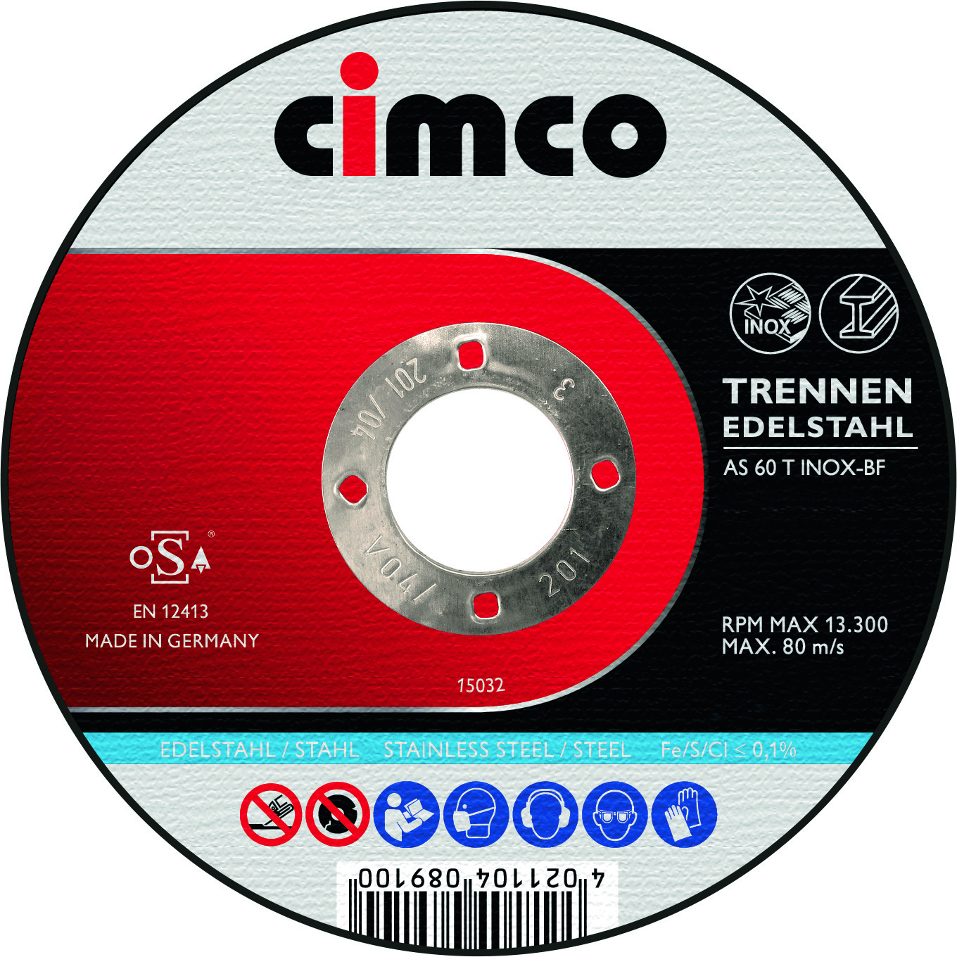 Cimco Werkzeuge Trennscheiben EDELSTAHL 10x 125x1,0mm 206842 (VE10)