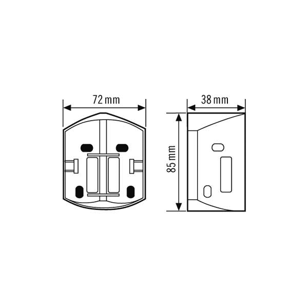 ESYLUX RC-Ecksockel sw f. BWM der RCi Ser. RC EDGE MOUNTING BK - EM10016134