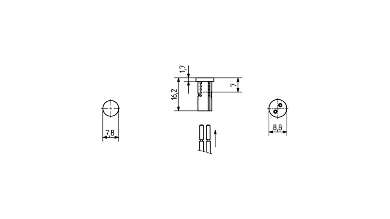 BJB Anschlusselement G4/GZ4 für NV-Halogen-Lampen 25.264.1000.90