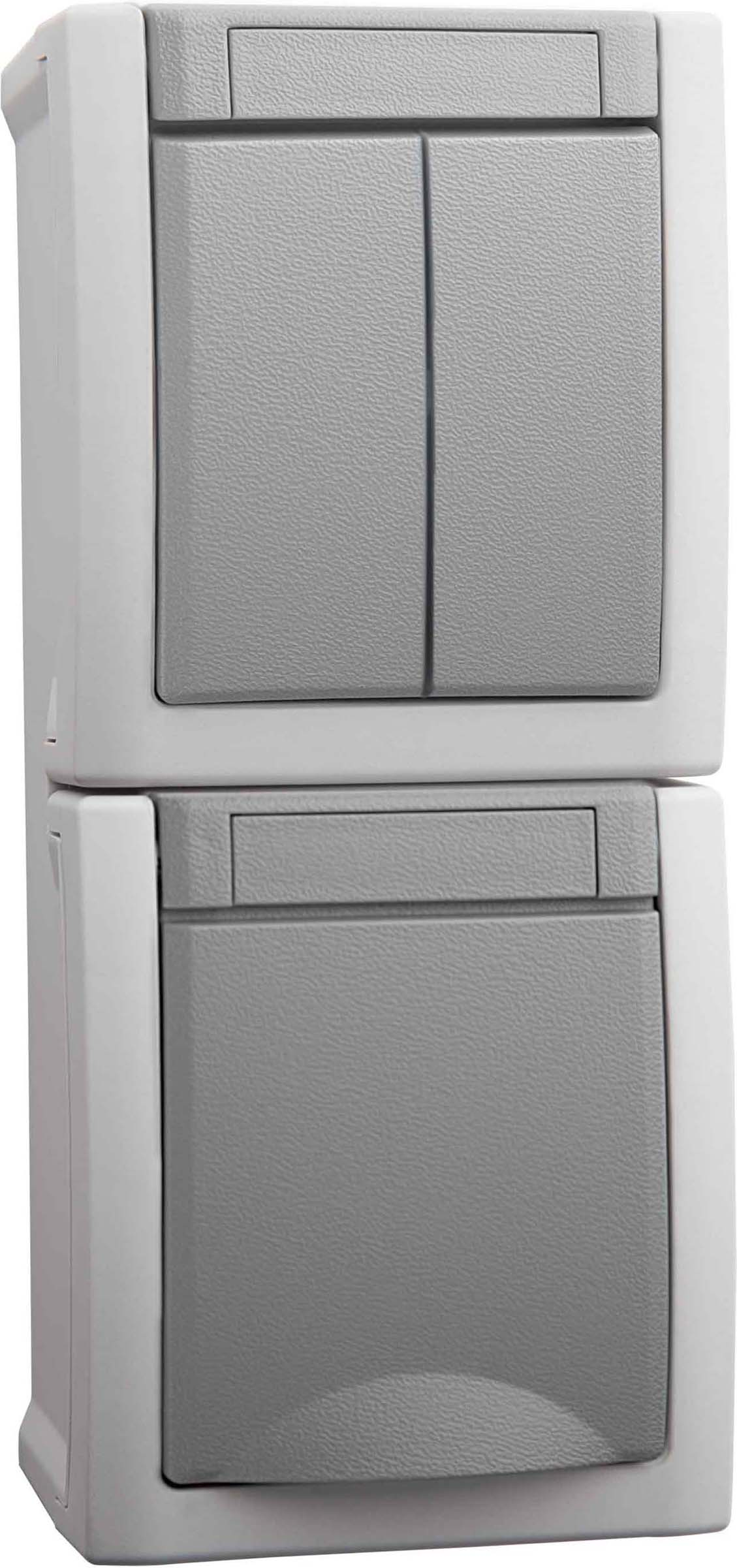 Panasonic Steckdose/Seriensch.-Kombi senkr.FR-AP IP54 gr 90591082-DE günstig online kaufen