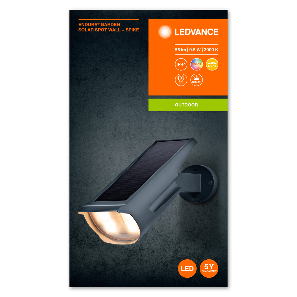 Ledvance solar powered spot light with color change option ENDURA GARDEN SPOT RGBW – 4058075564169