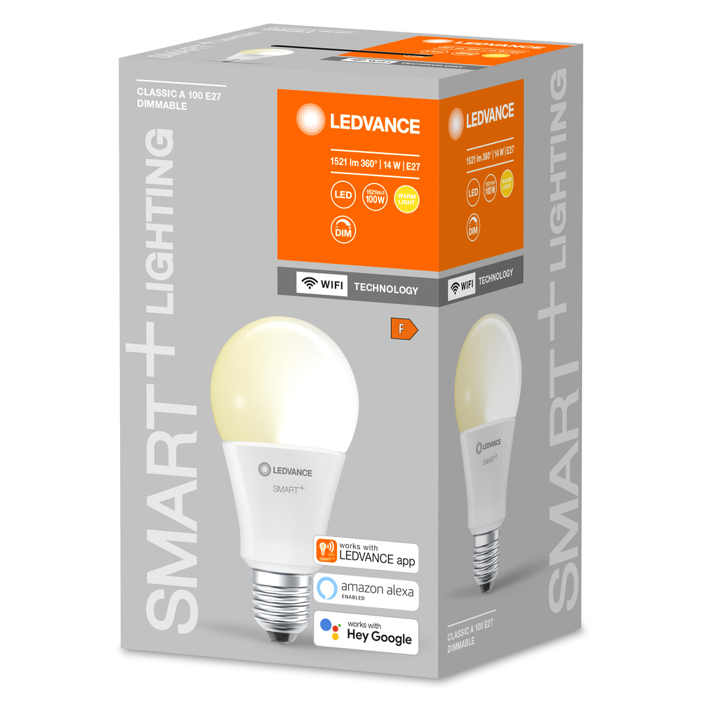 Ledvance LED-Leuchtmittel SMART+ WiFi Classic Dimmable 100  14 W/2700 K E27  - 4058075485471