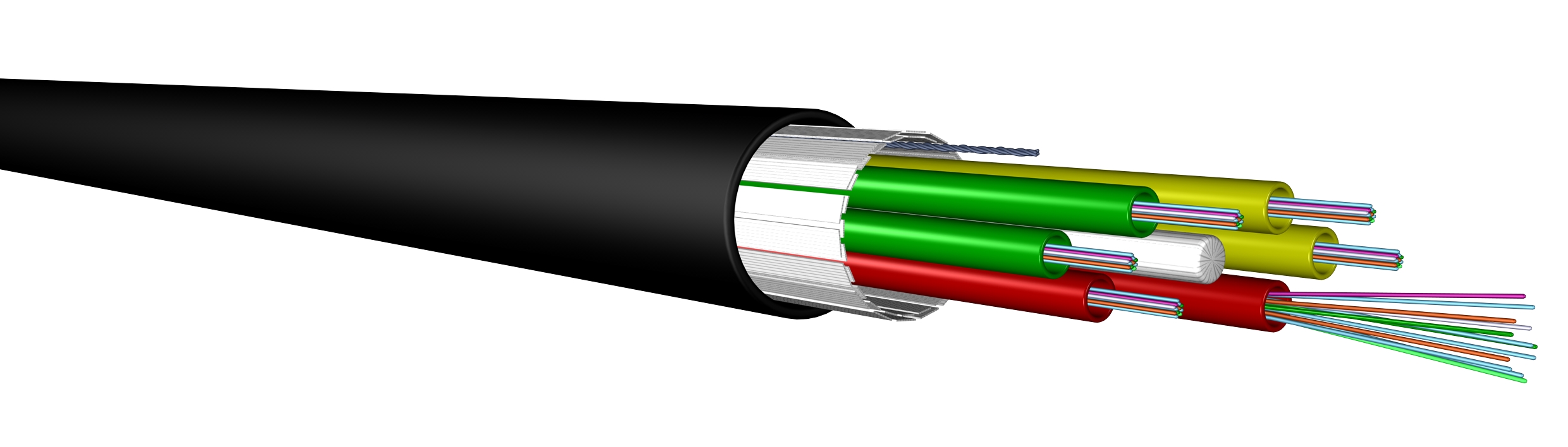 Draka Comteq (DNT) LWL-Kabel A-DQ(ZN)B2Y 4x12E9/125 OS2 OST-5kN-48EOS2 - 60011310