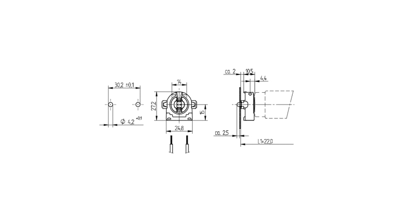 BJB G13 End fixing lampholders 26.422.1110.50