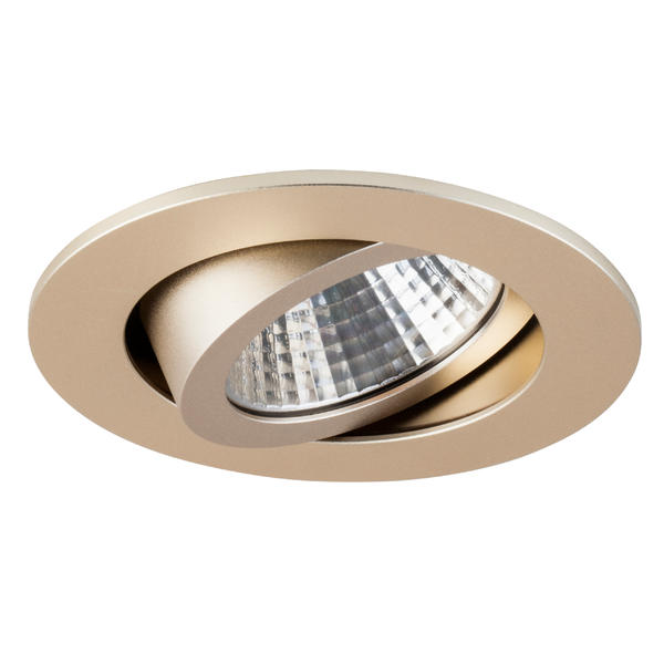 Brumberg recessed LED spotlight, champagne matt, round - 12261633