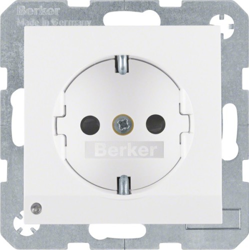 Berker SCHUKO-Steckdose pws/gl LED-Orientierungsl. 41098989 - 41098989 günstig online kaufen
