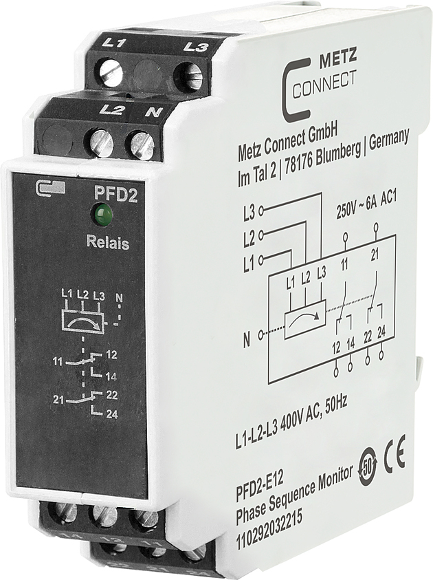 Metz Connect Überwachungsrelais PFD-2-E12 400VAC 2W - 110292000000