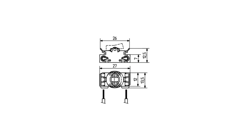 BJB Einbau-Wippschalter mit Einclipsbef. 1-polig - 43.409.U314.50