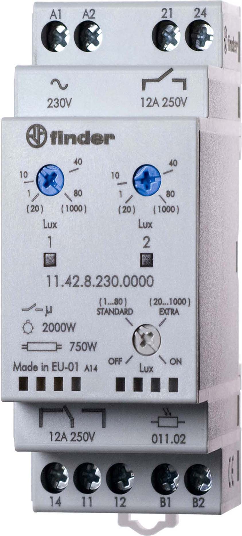 Finder Dämmerungsschalter 1000Lux 12A 230VAC 11.42.8.230.0000 - 114282000000