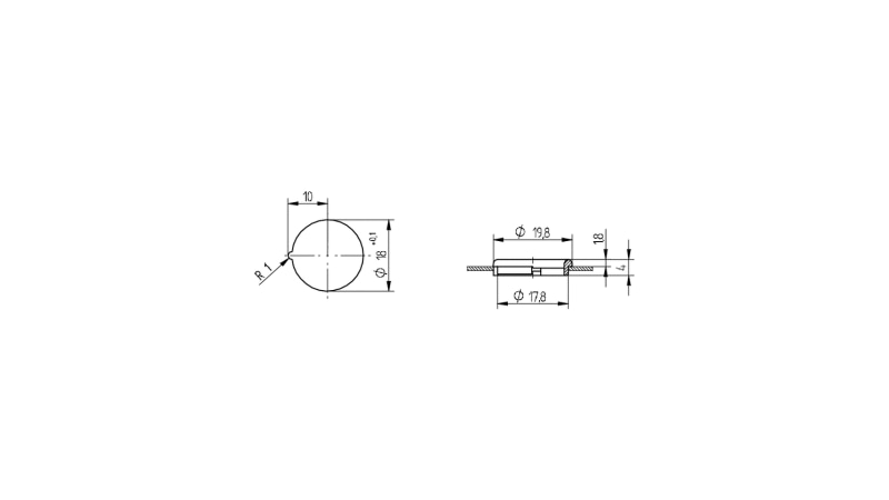 BJB Black Bezel for round rockers for switches 43.409. - 43.409.-018.80