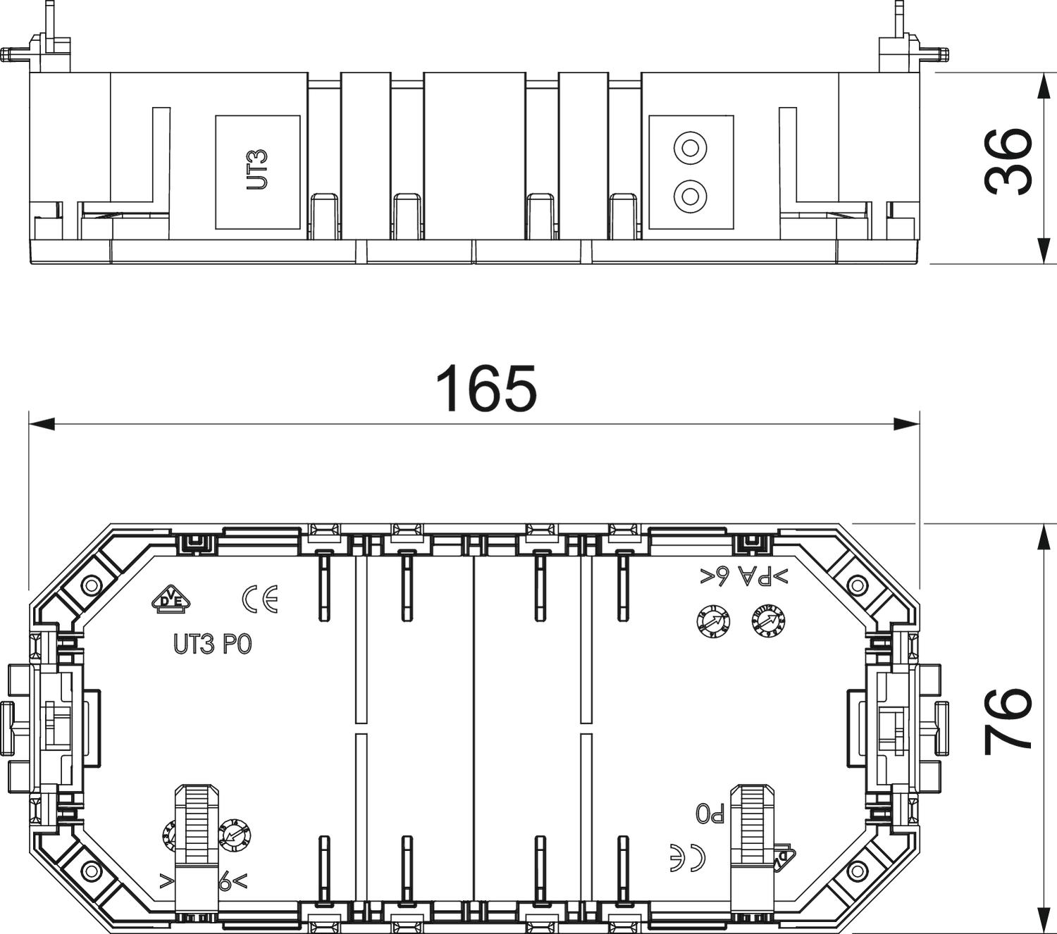 OBO Bettermann Vertr Universalträger für Modul45-Einbau UT3 - 7408721