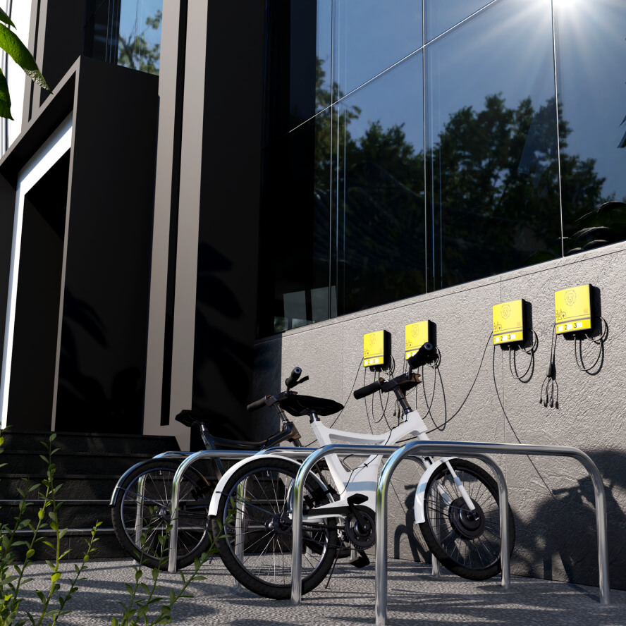 ONgineer LiON box S_BO-SH-YA – raumsparende universelle 36 V E-Bike-Ladestation (Wallbox) - 21106000000000000
