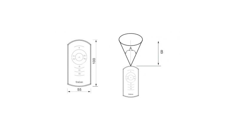 Theben radio remote theSenda S white