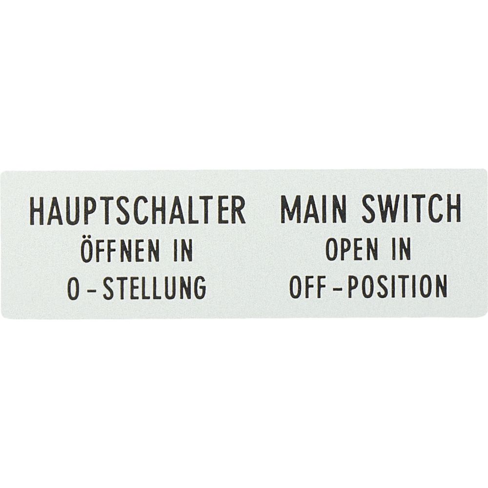 Eaton Zusatzfrontschild Deutsch/Englisch ZFS61/62-T0 - 30170