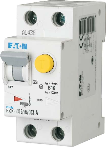 Eaton FI/LS-Kombischalter C 16A 1p+N, 30mA PXK-C16/1N/003-A - 236964