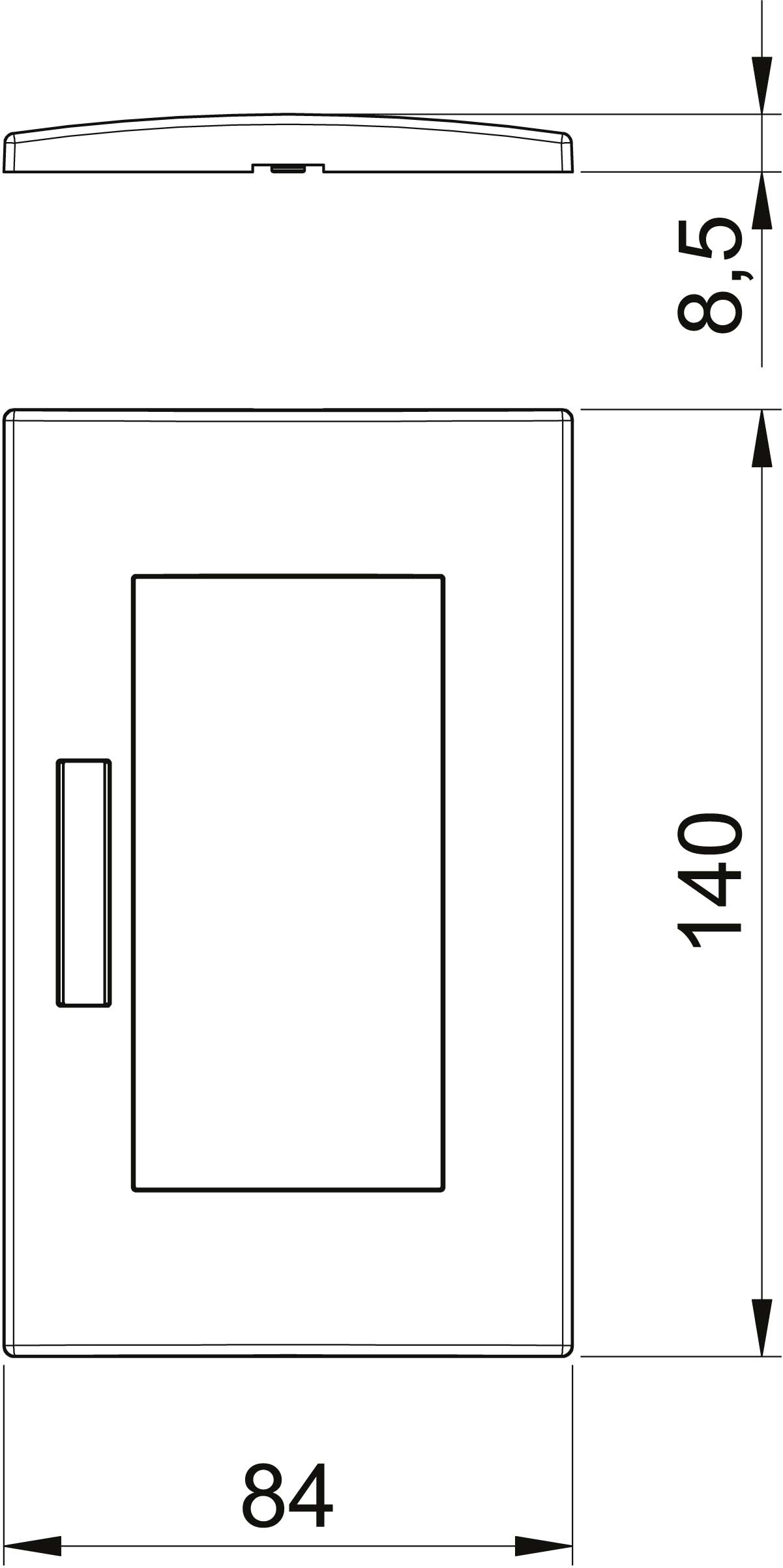 OBO Bettermann Vertr Abdeckrahmen 2fach 84x140mm rws AR45-BF2 RW - 6119352