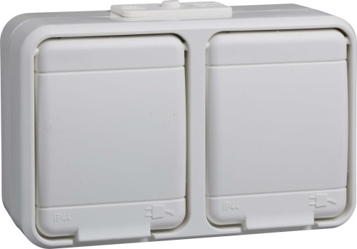 Elso Steckdose 2-fach AP reinweiß 445404 - 445404 günstig online kaufen