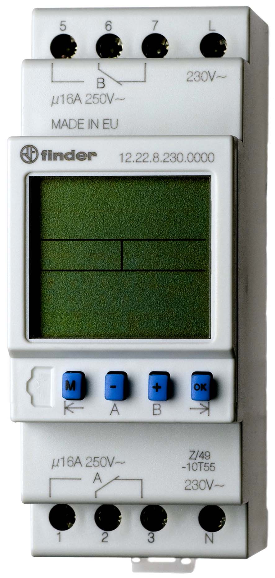 Finder Zeitschaltuhr 2W,16A,230V,B=35,8mm 12.22.8.230.0000