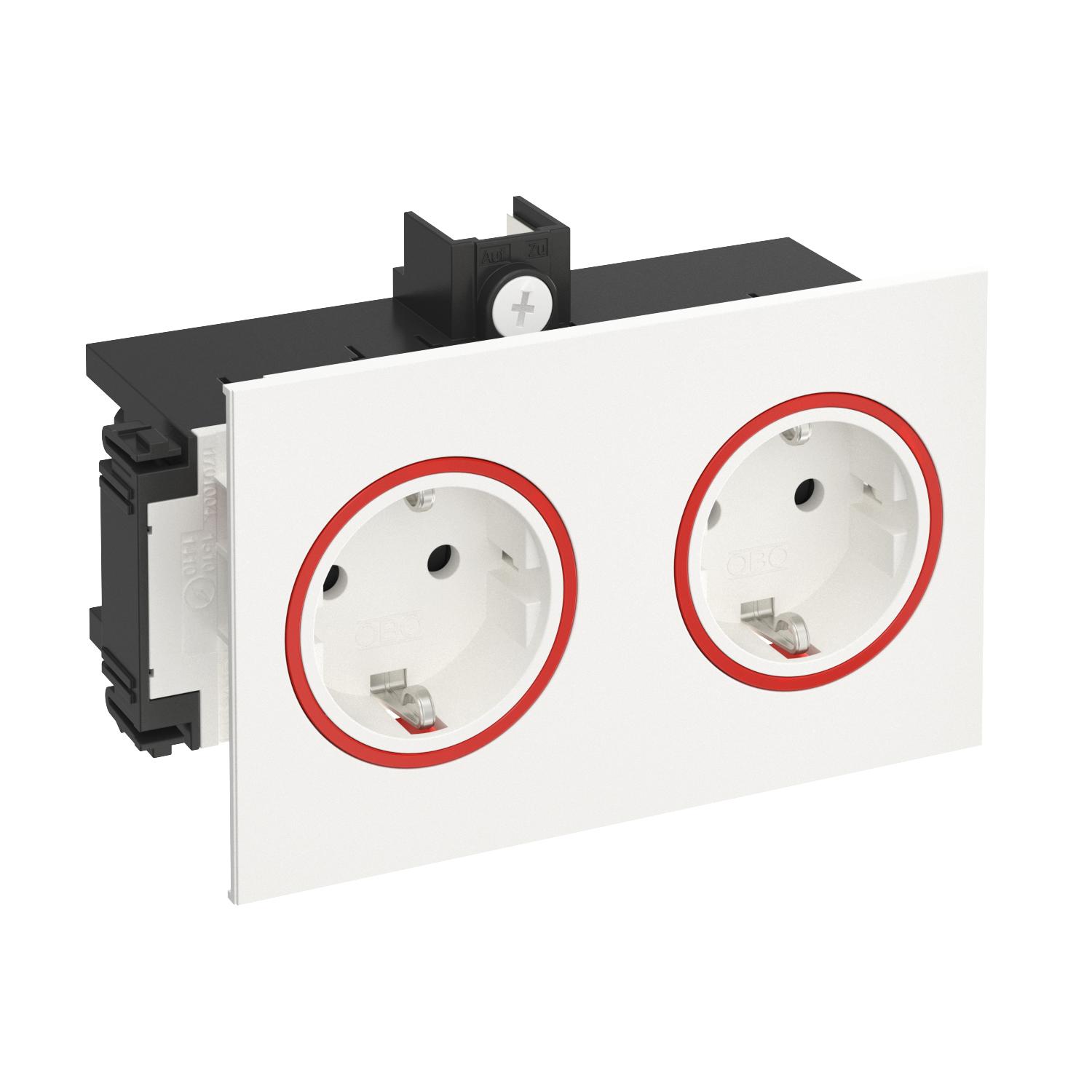 Rehau Steckdose 2-fach SIGNA IN rws BRK 2STD rws/rt - 6121020 Rehau Steckdose 2-fach SIGNA IN rws BRK 2STD rws/rt - 6121020