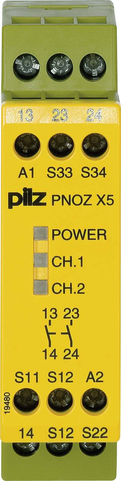 Pilz Not-Aus-Schaltgerät 12VDC 2n/o PNOZ X5 #774326 Pilz Not-Aus-Schaltgerät 12VDC 2n/o PNOZ X5 #774326