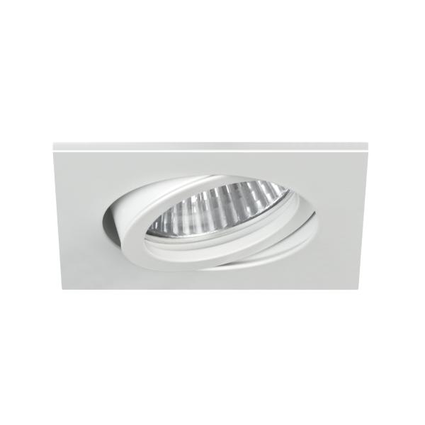 Brumberg recessed LED spotlight, white, square - 12376073