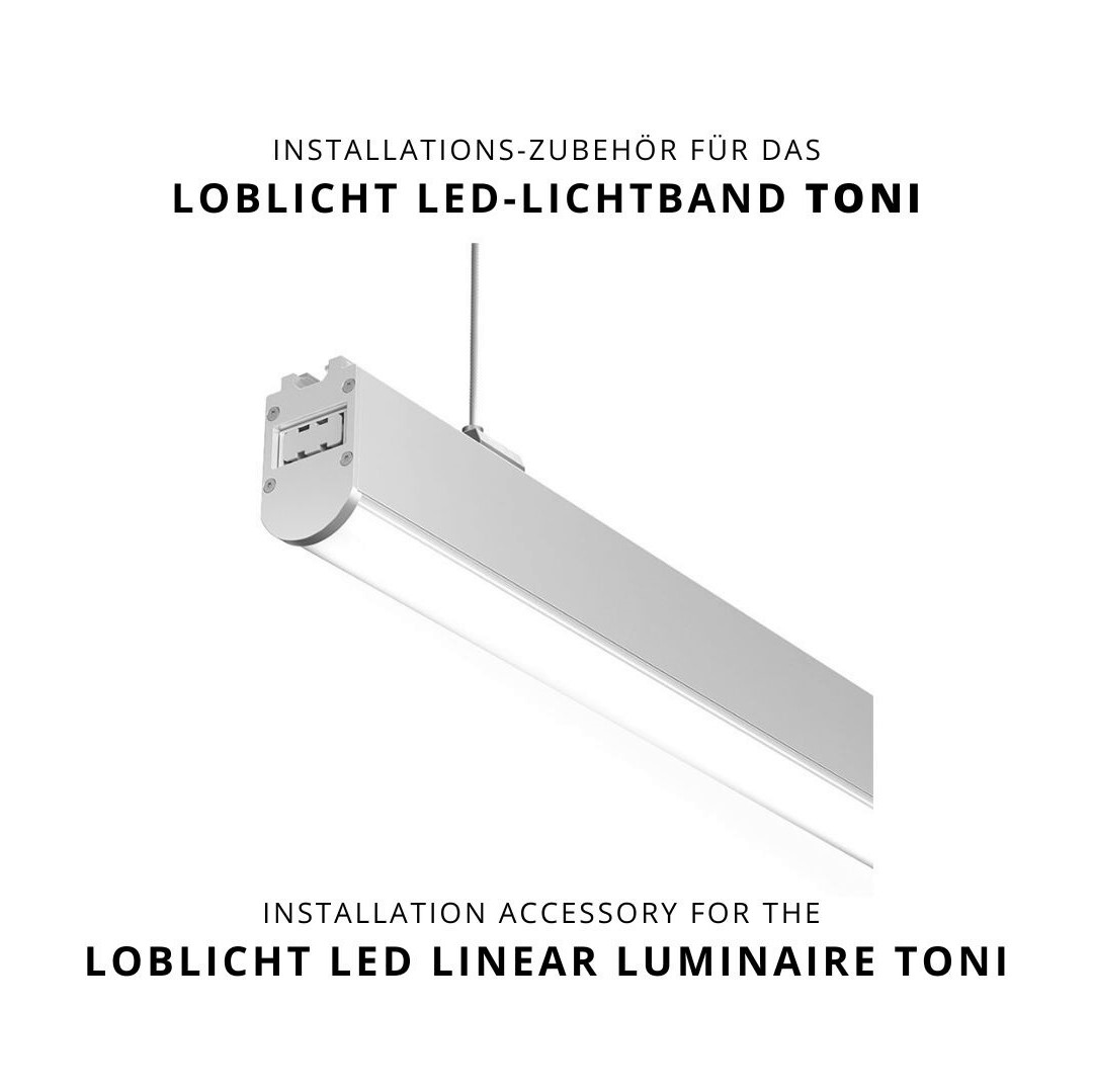 Loblicht accessory for LED linear luminaire Toni set of ceiling clips – 300008