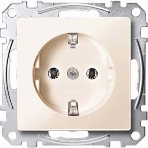 Merten SCHUKO-Steckdose ws/gl mit Steckklemme MEG2301-0344 günstig online kaufen