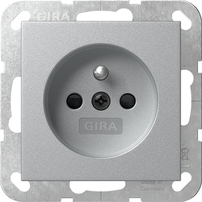 Gira Steckd. Erdstift+SH Alu 448526