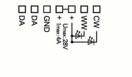 Lunatone Light Management DALI CW-WW LED Dimmer CV 4A flush mounting 40x28x15mm - 89453836