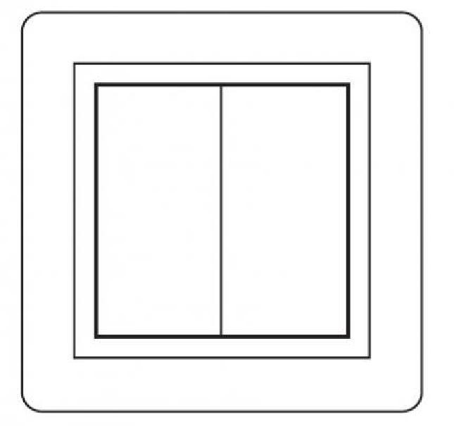 PEHA Lichtmanagement Easyclick EnOcean Wandsender STANDARD 4-Kanal AUF/AB Weiß - 200413