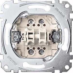 Merten Doppeltaster-Einsatz 2S 1-pol.10A 250V AC MEG3055-0000 - MEG3055-0000