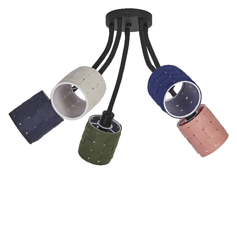 LEDVANCE Decor Felt Weaving Cans Ceiling 5XE14 Multicolor - 4058075839120 günstig online kaufen