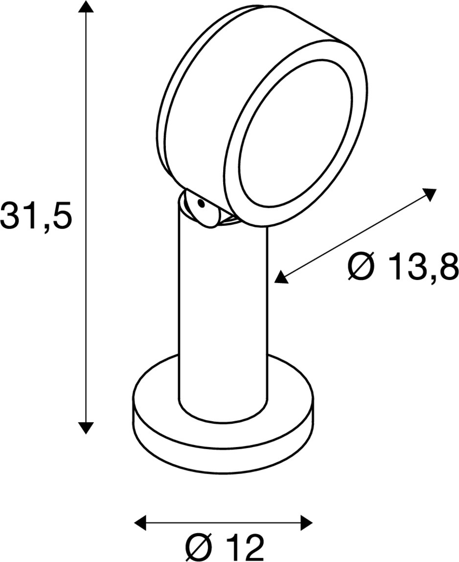 SLV ESKINA 30, Outdoor Stehleuchte, anthrazit, 3000/4000K, IP65, dimmbar - 1002906