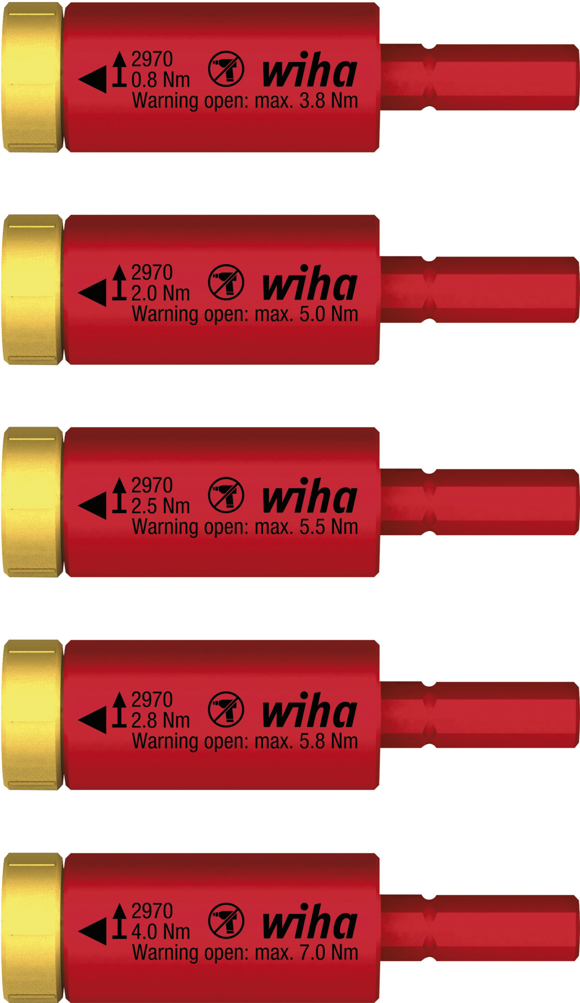 Wiha Drehmoment-Adapter-Set easyTorque electric 29701S5 5tlg.