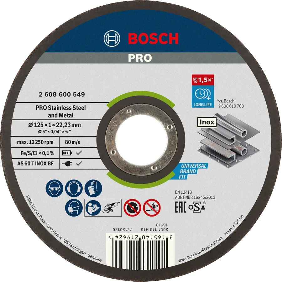 Bosch Power Tools PRO Stainless Steel and Metal Trennscheibe 2608600549